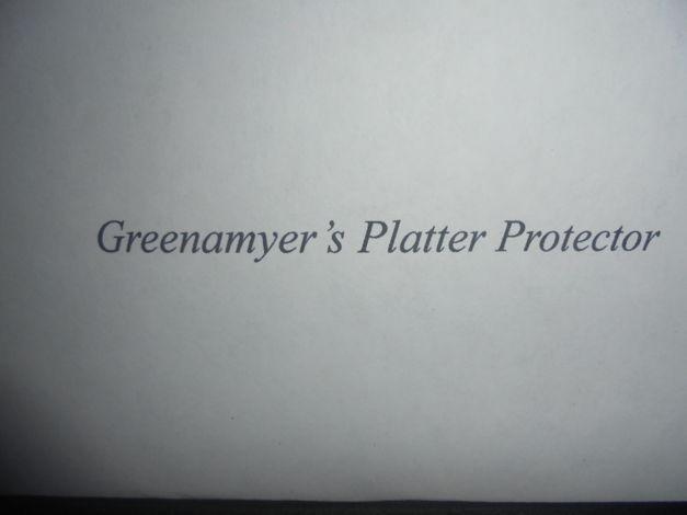 Greenamyer's Platter Protector