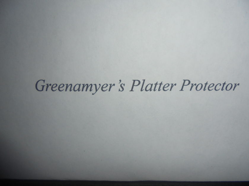 Greenamyer's Platter Protector