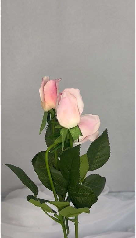 Pink Ice Real Touch Rose Bud - Realistic Artificial Flowers - Image 4