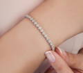 Diamond line bracelet from Pobjoy Diamonds in 18 carat white gold