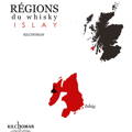 Carte région du Whisky Islay localisation de la distillerie écossaise Kilchoman