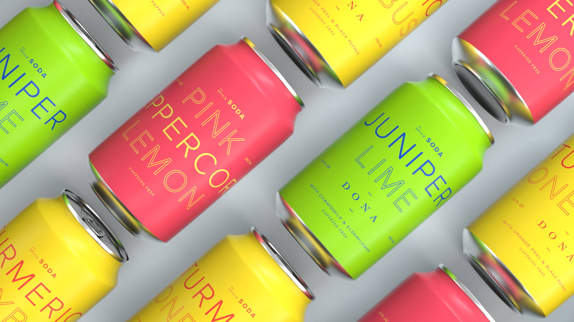 Featured image for Dona Spice Sodas Are Bringing A Clean Typographic Approach