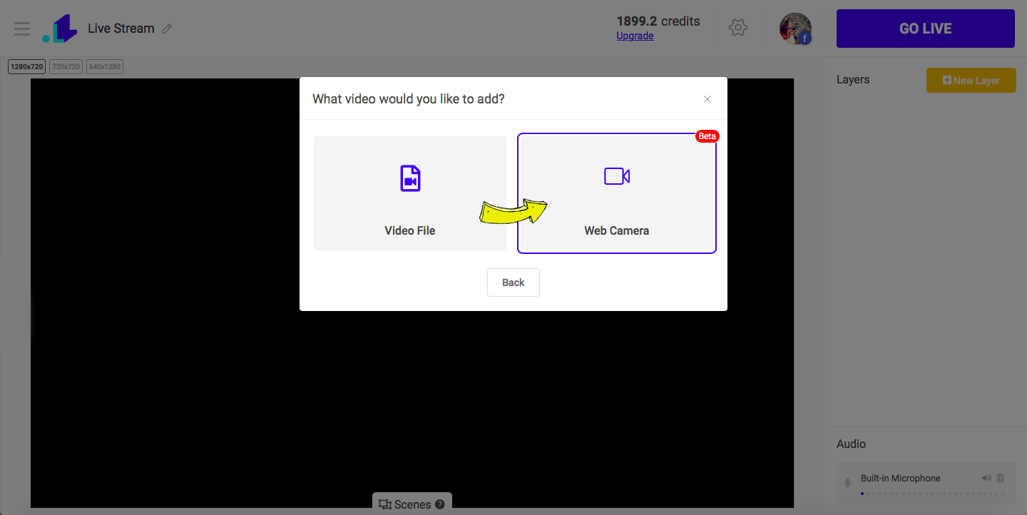 Trivia game add webcam layer