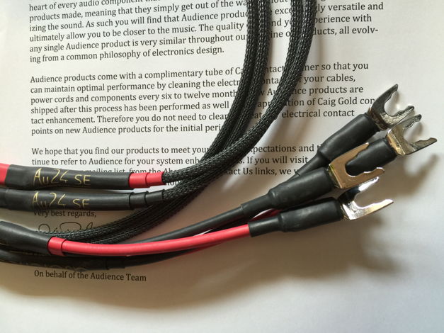 Audience AU24SE 1 pair x 1.5 meter Speaker cable with S...