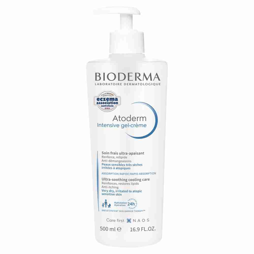 Bioderma Atoderm Quick-Absorbing Ultra-Lightweight Intensive Gel-Crème Eczema Moisturiser - 500Ml