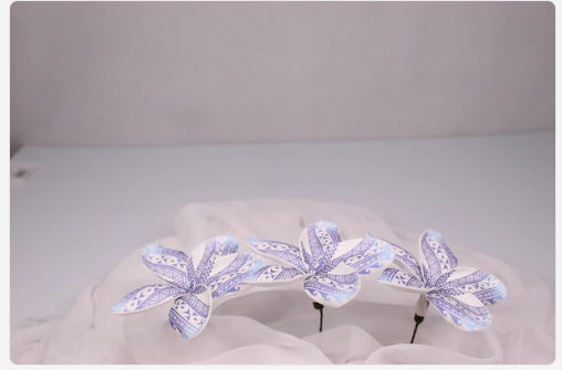 Ocean Tribal Tattoo Frangipani Real Touch (6 Pack) - Realistic Artificial Flowers - Image 5