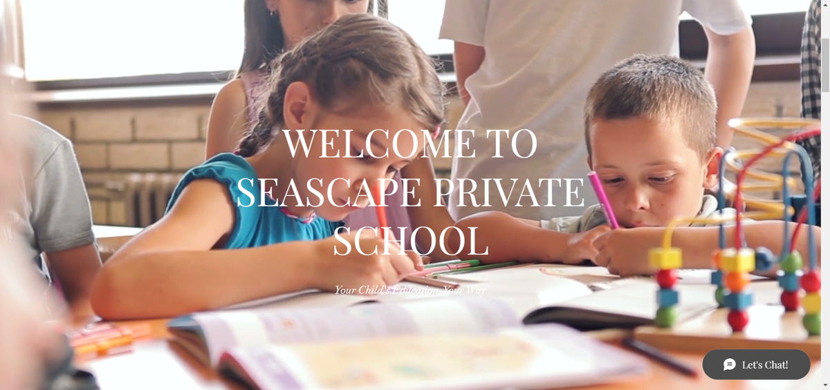 Screenshot of The Seascape Center, from the school websites collection.