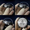 Tactical watch custom edge engraving