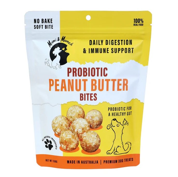 Probiotic Peanut Butter Bites Natural Dog Treats