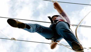 querfeldein hochseilgarten balance akt