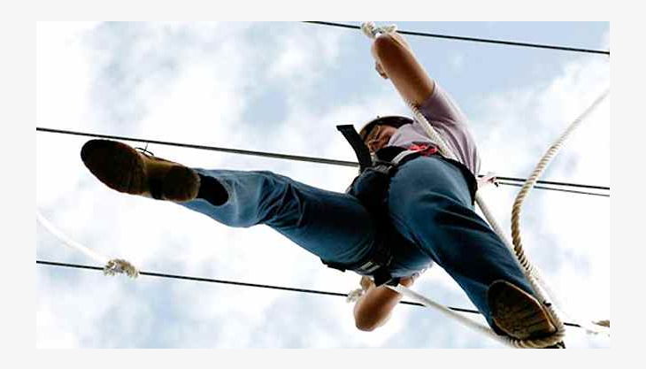 querfeldein hochseilgarten balance akt