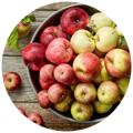 bowl of apples as a source of Prebiotics in the best probiotics in singapore