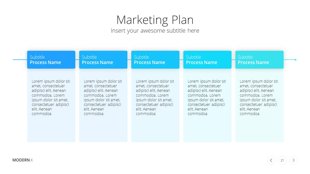 Modern X Investor Pitch Deck Presentation Template