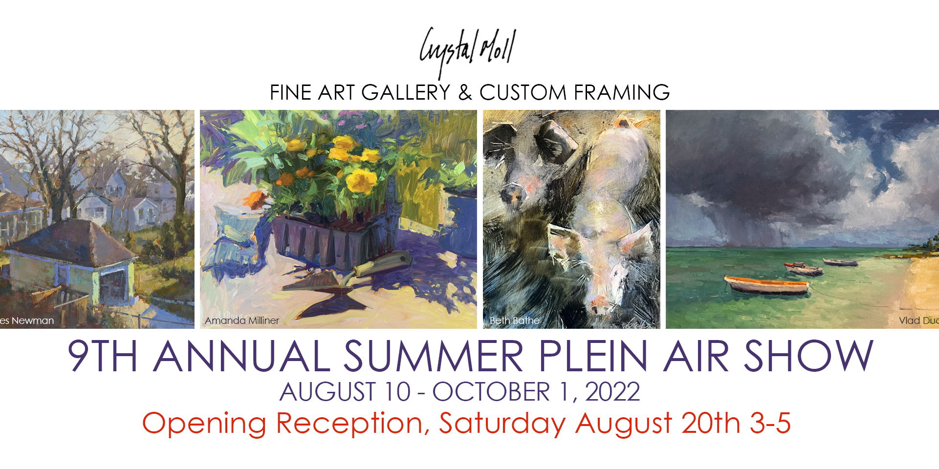 Opening Reception/Wet Paint Sale/Demo: 9th Annual Summer Plein Air Show promotional image