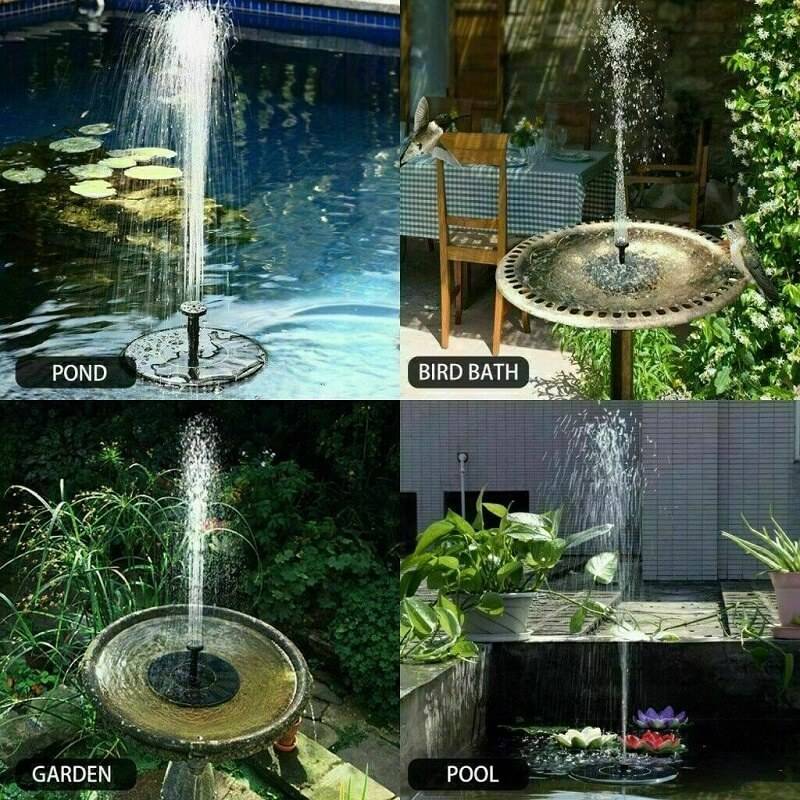 Bird Water Fountain, Solar Floating Bird Bath Fountain, Pond Bird Fountain, Solar Pump Fountain,  Solar Floating Fountain