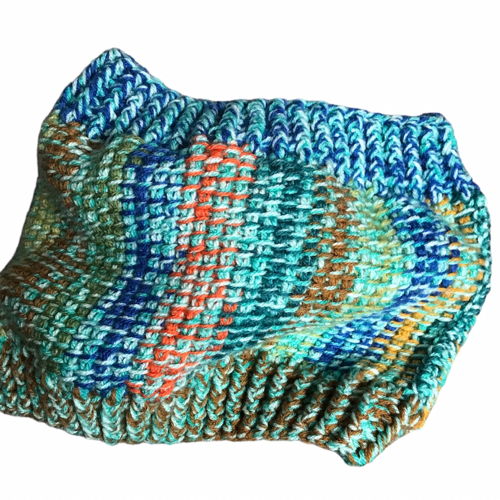 Haakpatroon kleurrijke Tunische sjaal