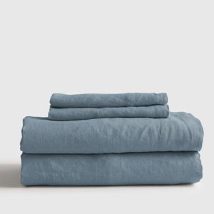 Linen Sheets | Quince, Size King in Dusty Blue