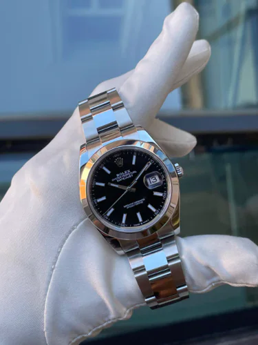 Rolex Datejust Black Index Dial Oyster Bracelet