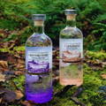 Bouteilles de Gin Crofters Tears et Caithness de la distillerie Ice & Fire dans le Caithness dans le nord-ouest des Highlands d'Ecosse