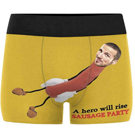 A boxer that has a funny photo printed, comfy, the slim fit design will make a great valentine gift for your man