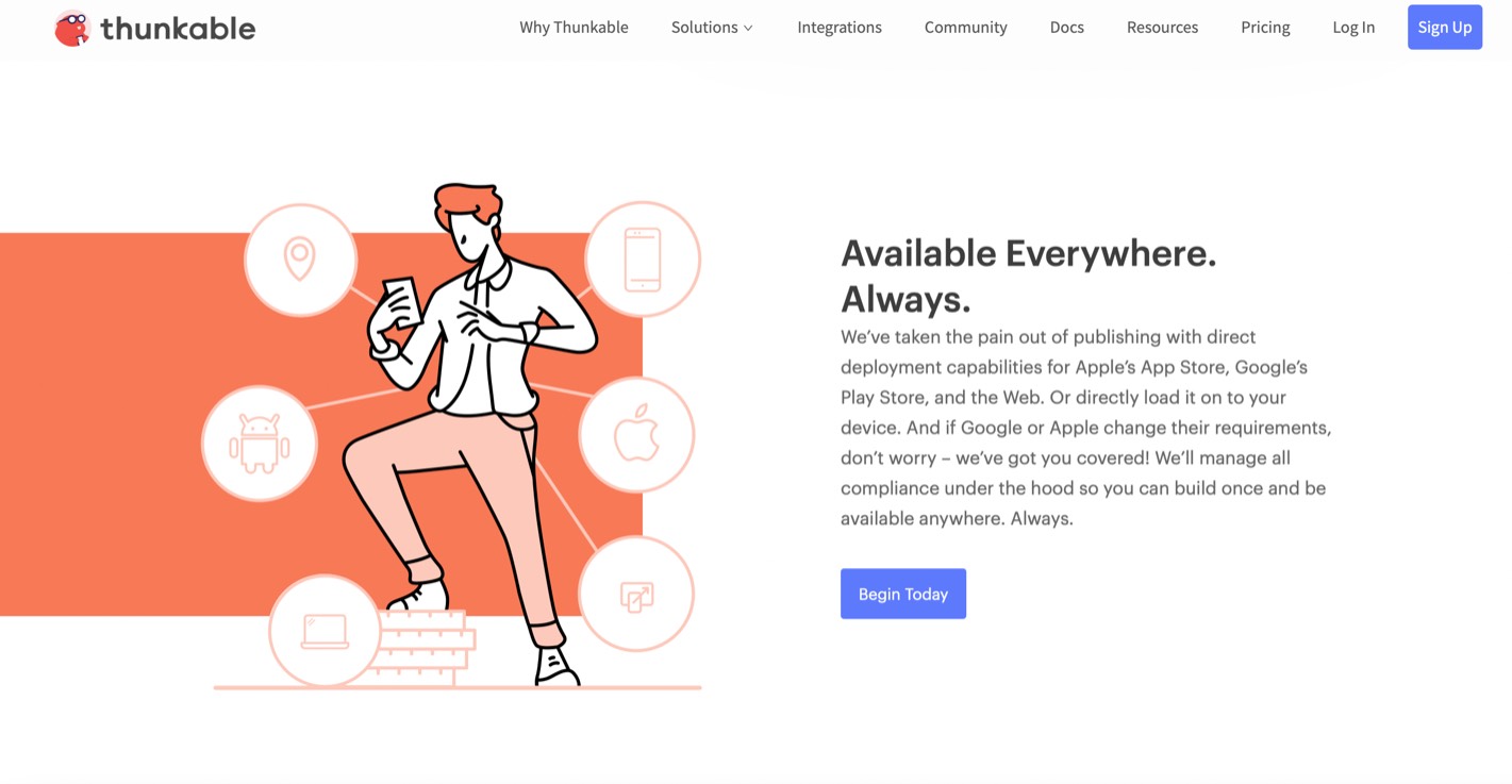 Thunkable product / service