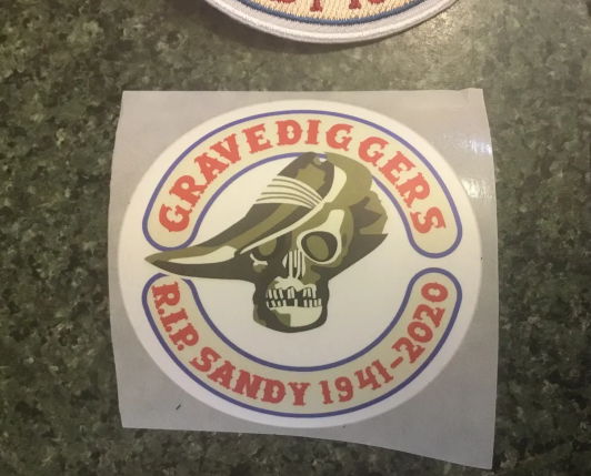 4 inch RIP SANDY HARBUTT & RUN PATCH WITH RIP STICKER. - Image 6