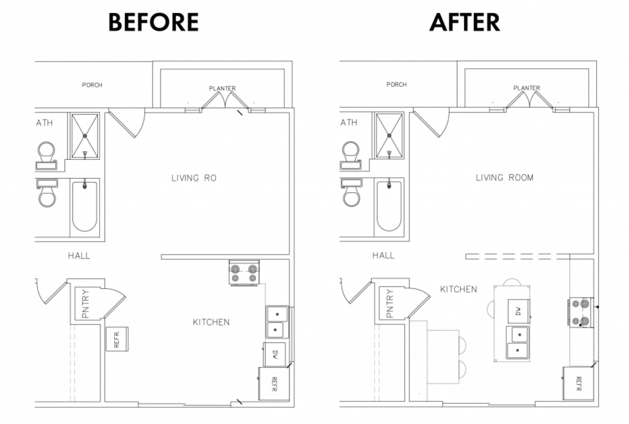 Blueprint Before and After