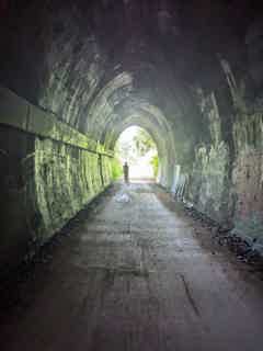Northern Rivers Rail Trail tunnel Northern Rivers Rail Trail tunnel in dark