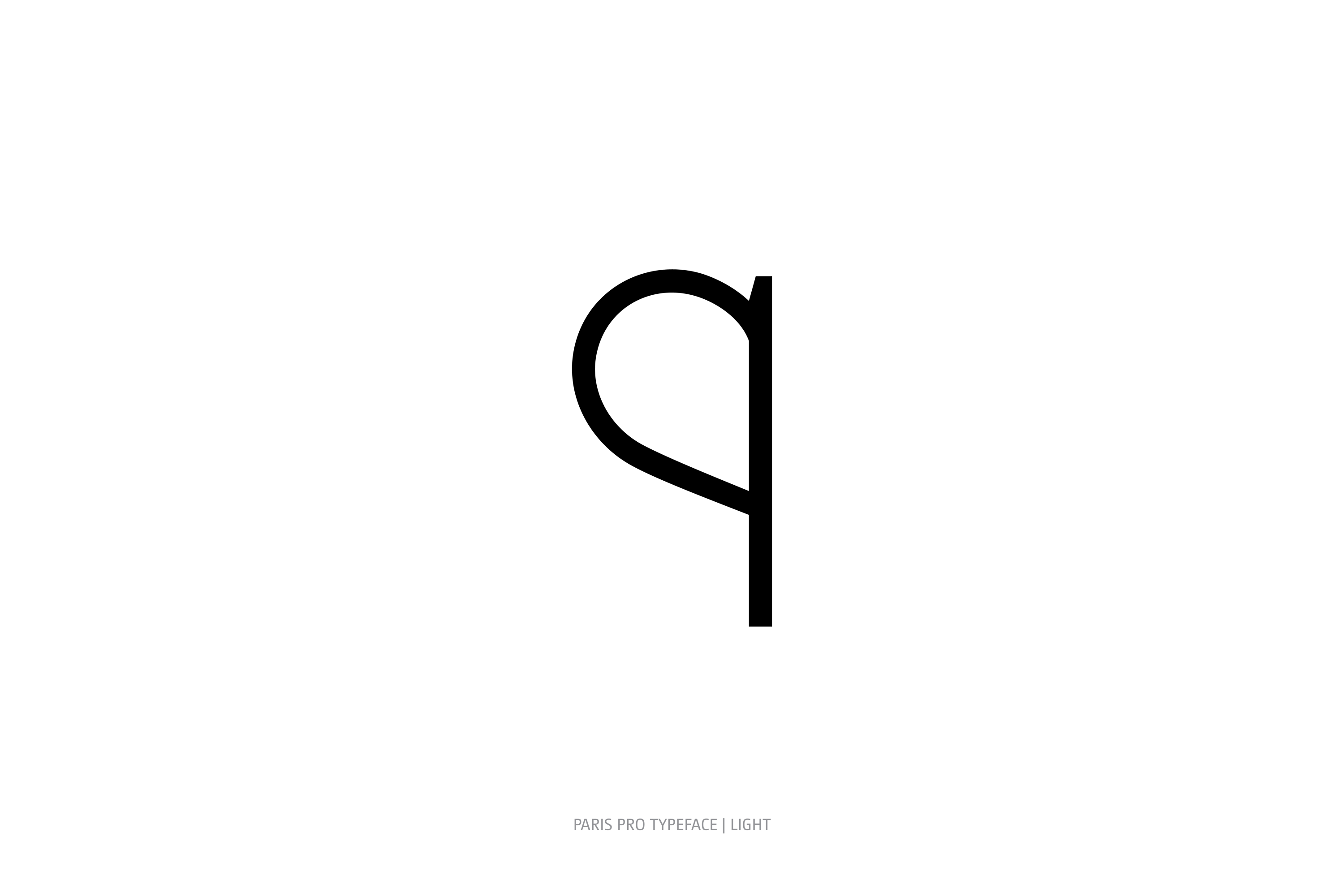 Paris Pro Typeface Light Style q