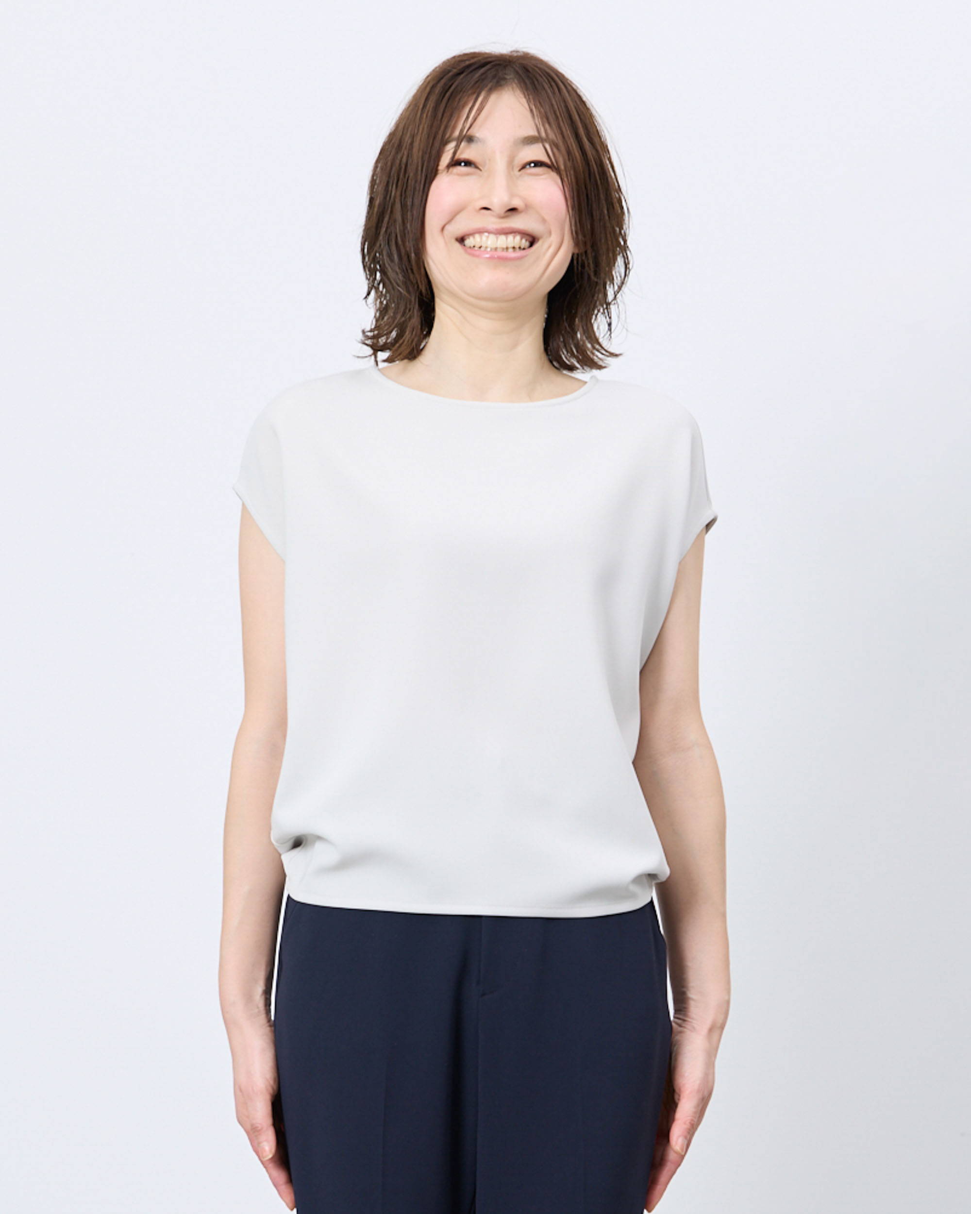 ショートスリーブコクーンブラウス着用レビュー