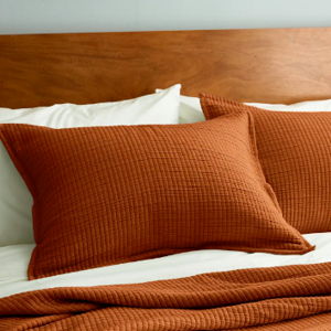 Organic Ribbed Cotton Shams