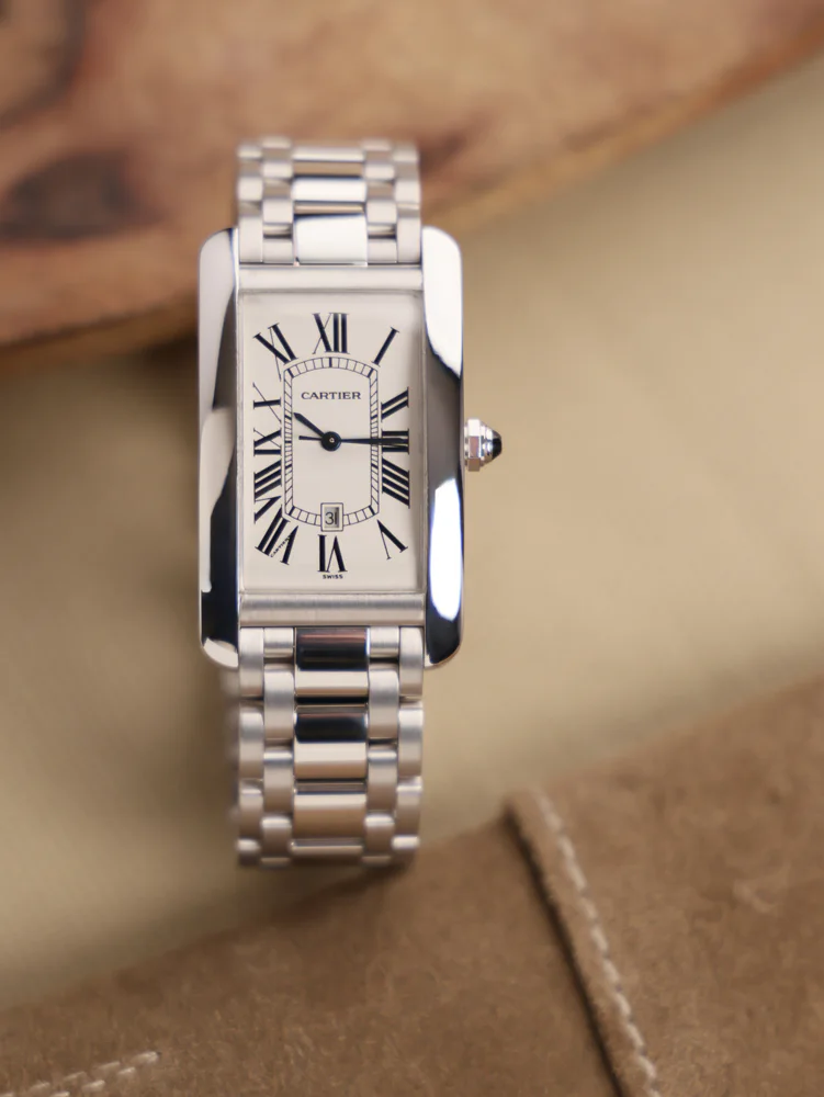 Cartier Tank Américaine WG + leather strap