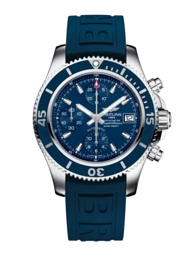 Superocean Chronograph 42 Stainless Steel / Blue / Rubber / Pin