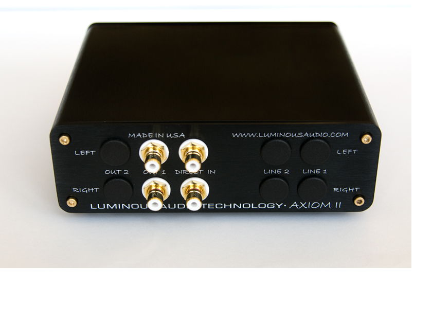 Luminous Audio Axiom II RCA.  XLR and Multi-in available as well! Just ask for details!