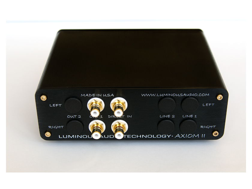 New LUMINOUS AUDIO passive pre! AXIOM II RCA XLR and Multi-in available as well!