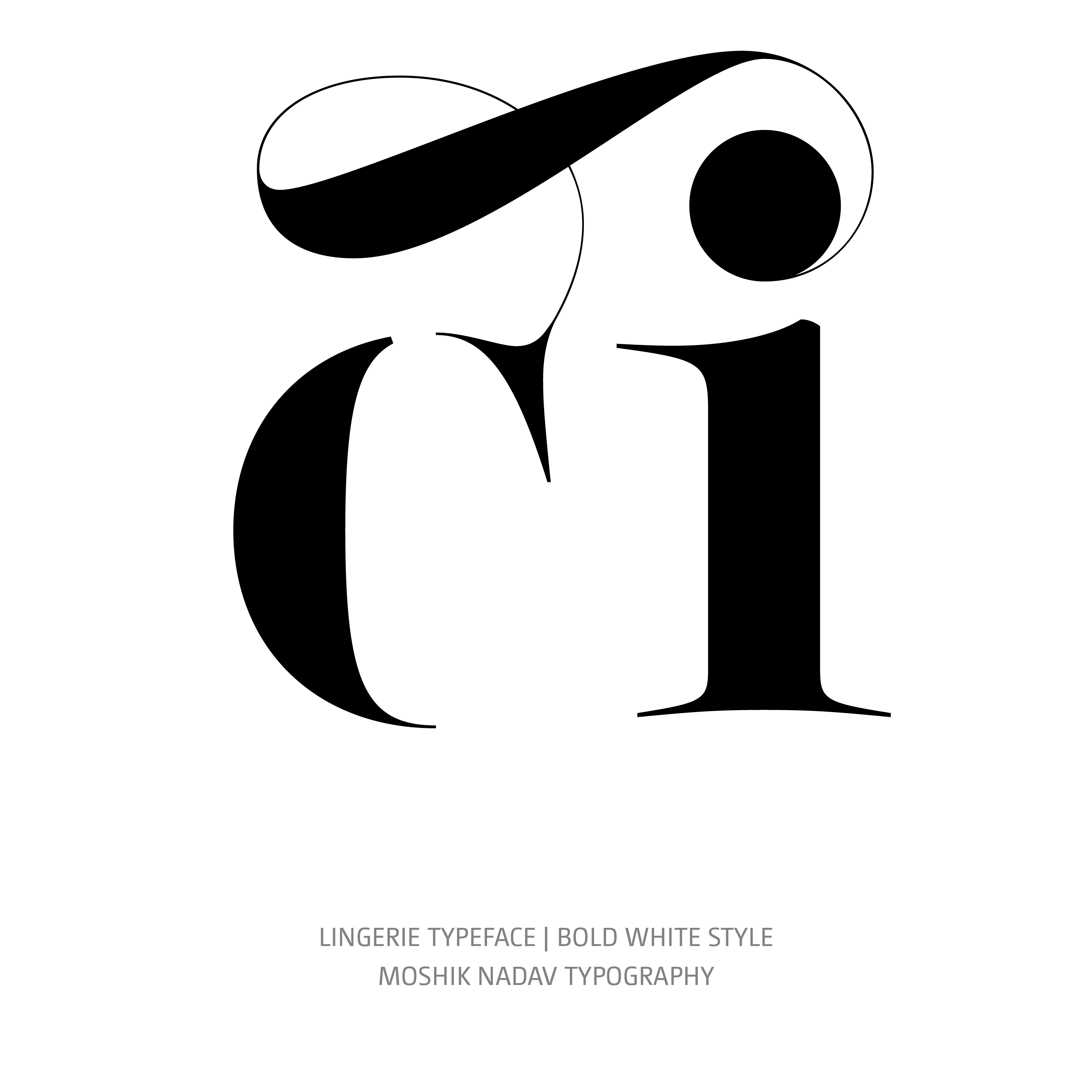 Lingerie Typeface Bold White glyph