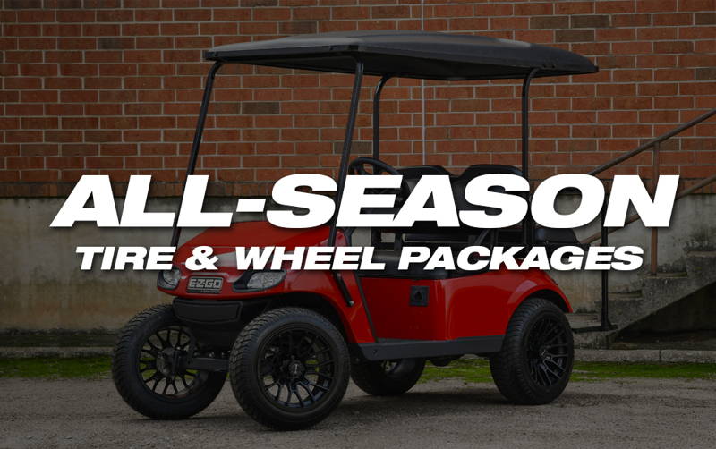 HD Golf Wheel & Tire Packages with All Season Tire Tread