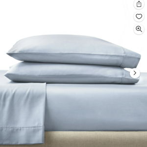 Better Homes & Gardens 4-Piece 300 Thread Count Blue Water Cotton Sateen Bed Sheet Set, Queen