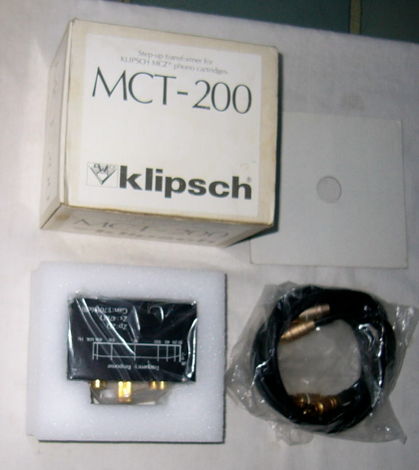 KLIPSCH MCT-200 STEP-UP Transformer-MINT WITH BOX-- RAR...