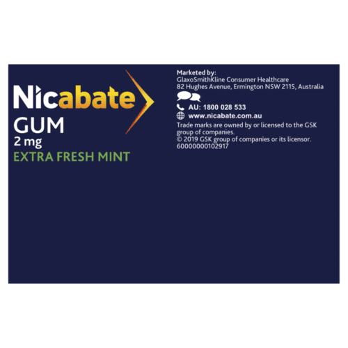 Nicabate Gum Nicotine 2mg Value Pack 200 pieces - Extra Fresh Mint Regular - Image 3