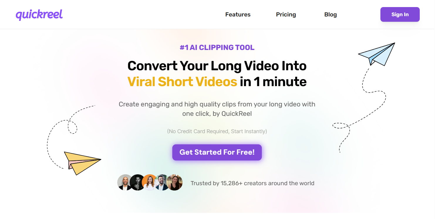 QuickReel | Convert Your Long Video into Viral Short Videos In 1 Minute