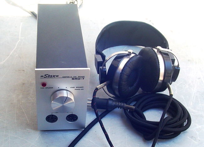 Stax SR-X Headphones Ear Speakers  With SR-7 Adapter Tr...