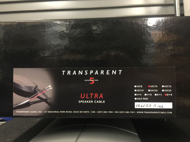 Transparent Audio Ultra GEN 5 Speaker Cable 10 ft B>B