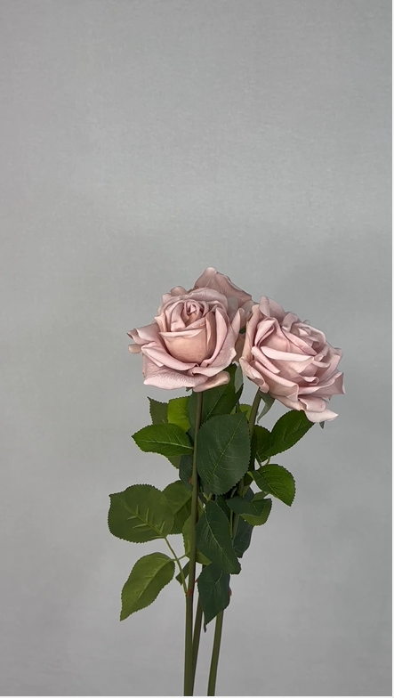 Dusty Pink Rose Real Touch Full Bloom - Realistic Artificial Flowers - Image 6