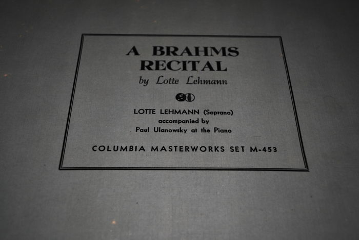 Lotte Lehmann - A Brahms Recital 4 Record Set