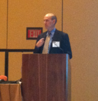 Skip Schweiss held forth at the Major Firms symposium.