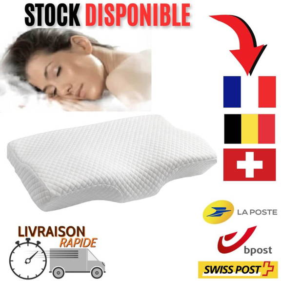 Oreiller Orthopédique, Oreiller Cou, Coussin Memoire de Forme, Oreiller Cervical, Oreiller Therapeutique