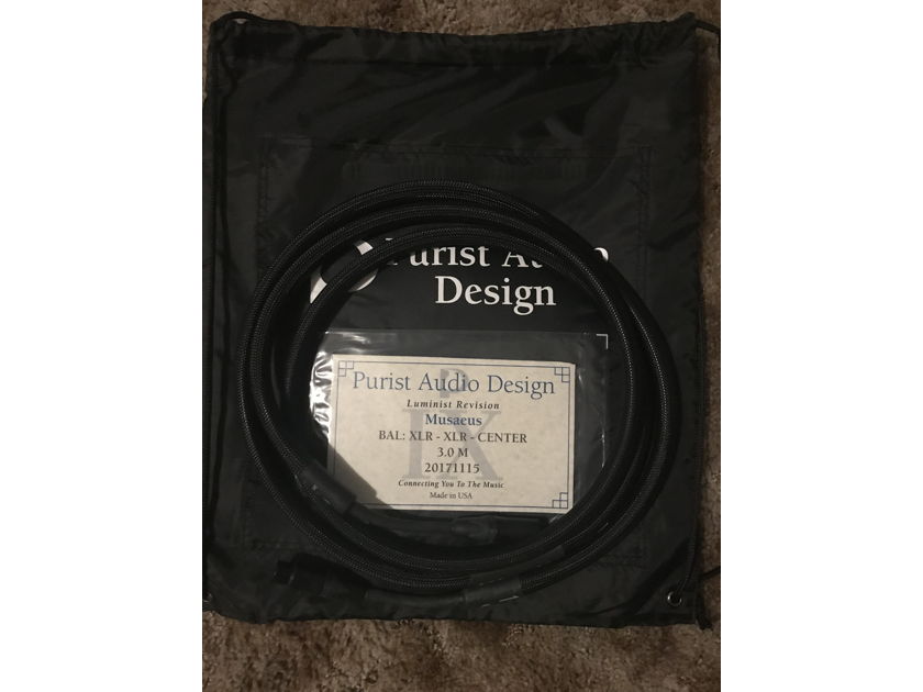 Purist Audio Design Musaeus 3.0 meter  Balanced cable Luminist Line
