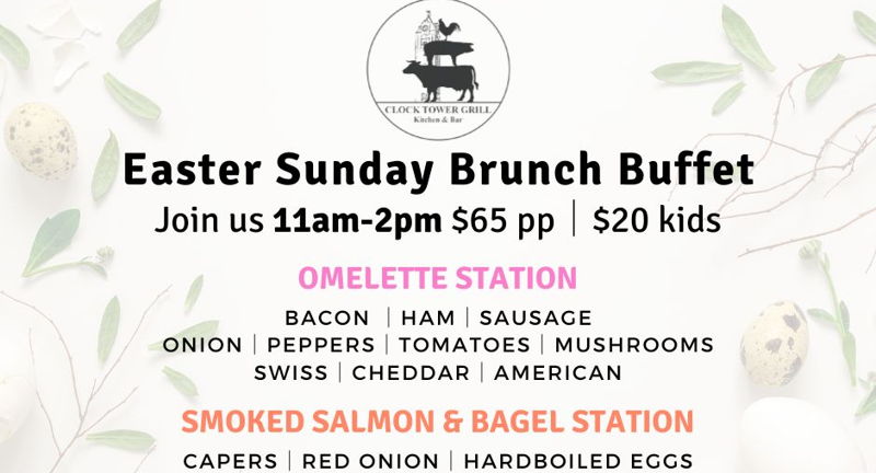 Family-Friendly Easter Sunday Brunch Buffet at the Clock Tower Grill