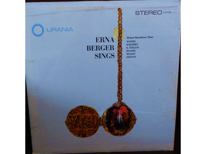 FACTORY SEALED ~ ERNA BERGER ~ SINGS - HANDEL~SCHUBERT~STRAUSS~BRAHMS~MOZART~DEBUSSY  URANIA US 57060 (1960)